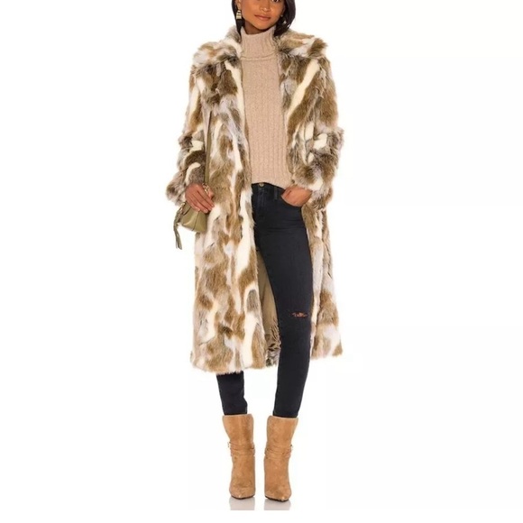 Nili Lotan Coat Simon Coyote Faux Fur Size XS NWT RARE